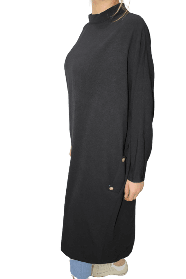 Yandan Cepli Tunik-SİYAH
